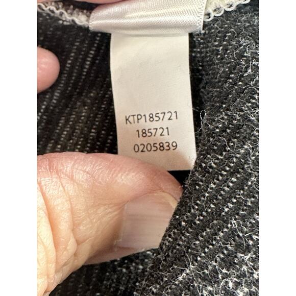 J.Jill Cotton Blend Sweater XL Black White Textured Stripe Boat Neck Fall Winter - Picture 12 of 15